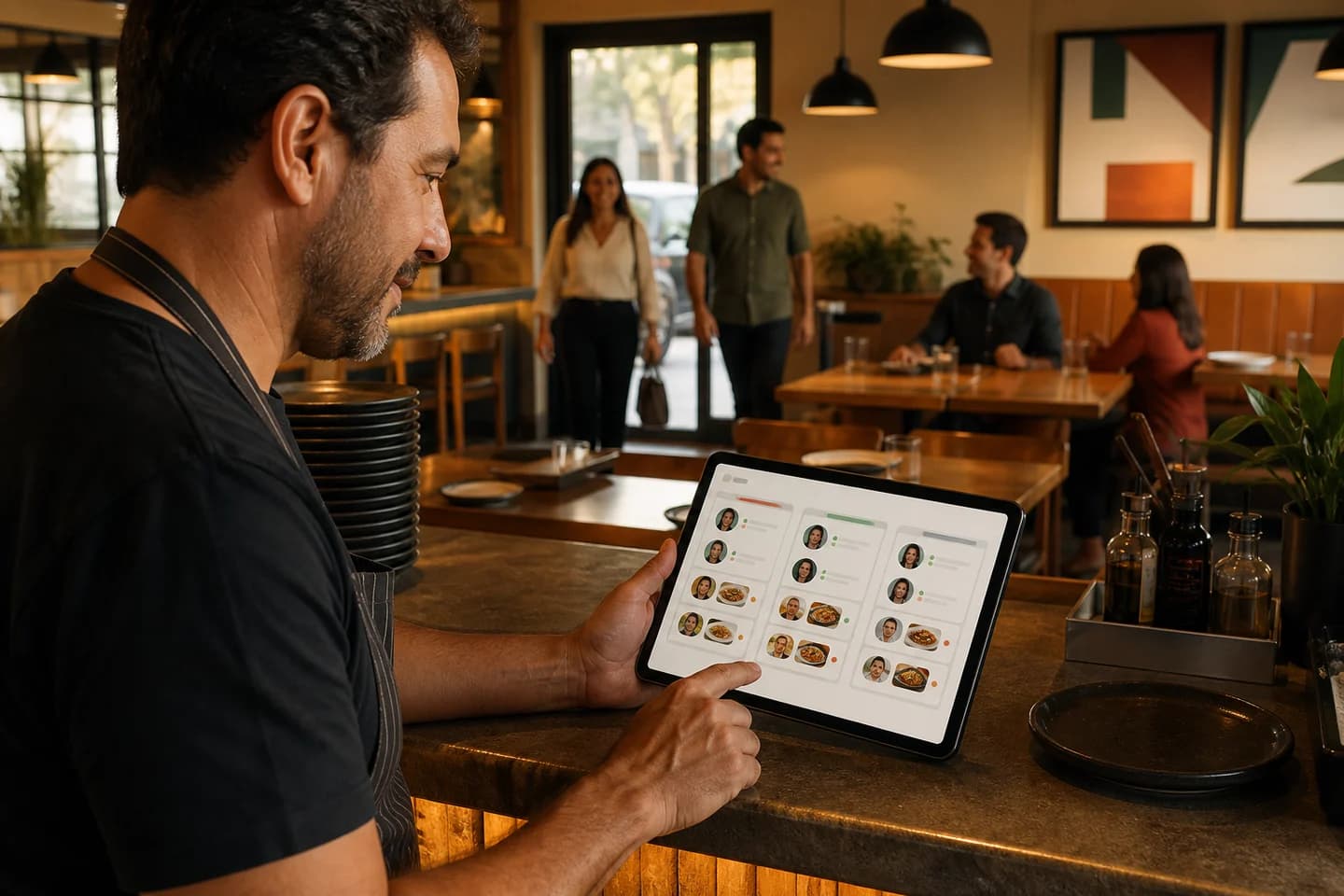 Dono de restaurante organizando campanhas para clientes frequentes e inativos